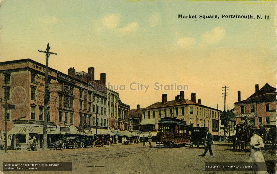 Postcard: Market Square, Portsmouth, New Hampshire